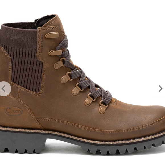 Chaco Fields Lace Waterproof Boots- Maple Brown, W7 - Picture 3 of 7